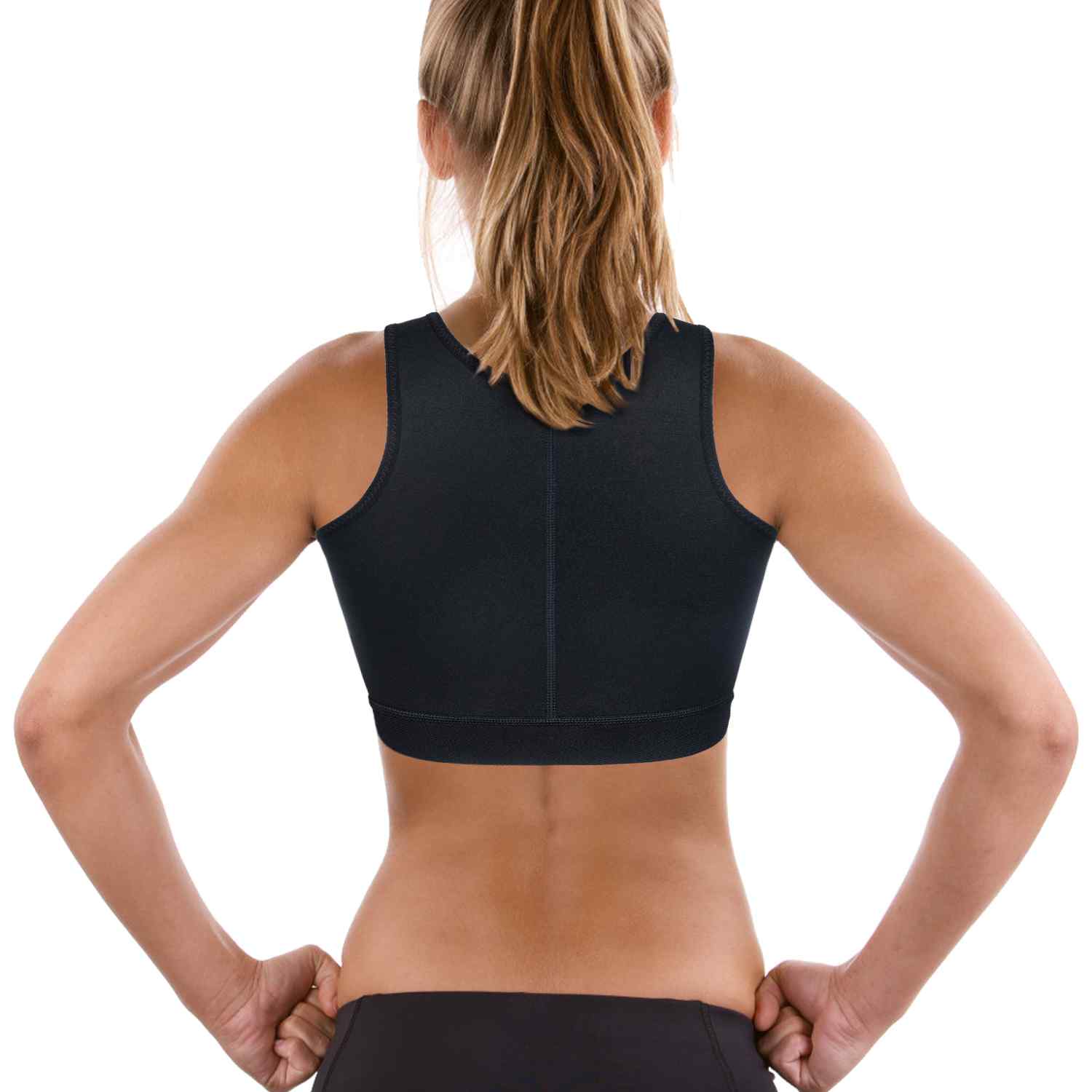 FEOYA Women Sports Bra Front Button Yoga Shockproof Adjustable Bra X-Shaped  Cross Knit Vest Without Steel Ring